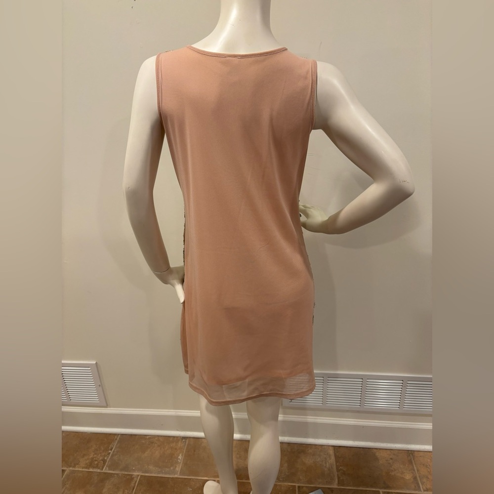 Pronto USA Sequin Mermaid Art Deco Scallop Dress, rose gold and blue, OS - Picture 8 of 14